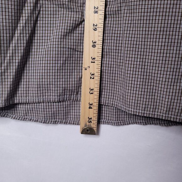 Drake Waterfowl Shirt Mens 2XL Brown Check Vented - Picture 6 of 11